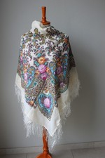 Tuch Stola Baumwolle Schultertuch 125x125cm 100%Wolle von  Pavlov Posad