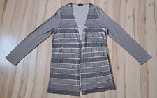 Riani lange Strickjacke Jacke Cardigan Mantel Beige Schwarz gemustert Gr.42