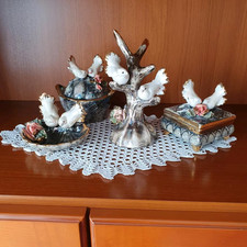Tauben Figuren Set, 4 Stück