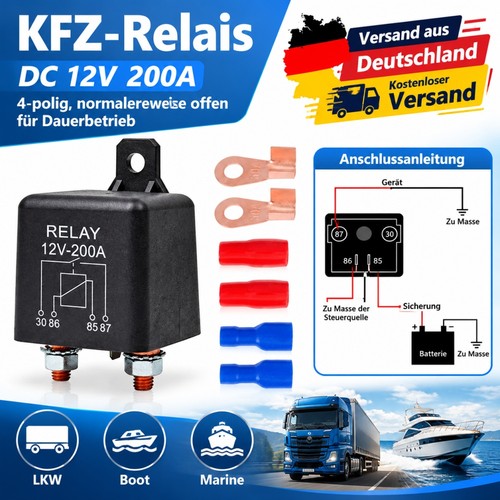 12v 200a batterie trennrelais - batterie,