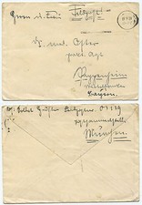 32065 - Feldpostbrief - stummer Stempel 19.9.1939 nach Pappenheim