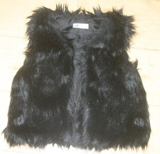 Tolle Fake Fur Kunst Fell Zottel Plüsch Weste, glänzend, H&M, 134 /  140, TOP!