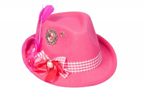 Trachtenhut rosa luxus - rosa,