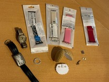 Konvolut: Perl Ohrringe, Schmuck-Teile, Uhren Elysee + Fossil, Apple Armbänder.