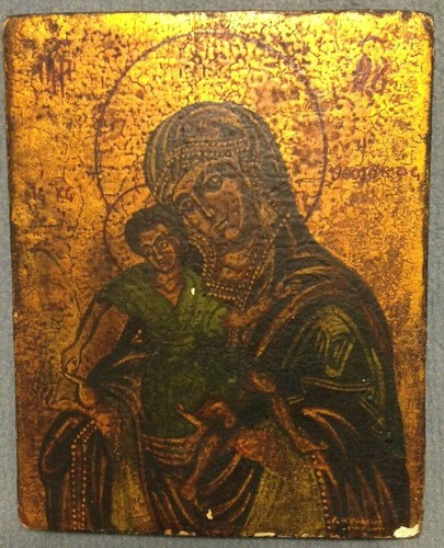 Antike holz ikone mutter - antike,