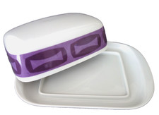 Butterdose Arzberg Hutschenreuther Schönwald Hans Theo Baumann weiß lila