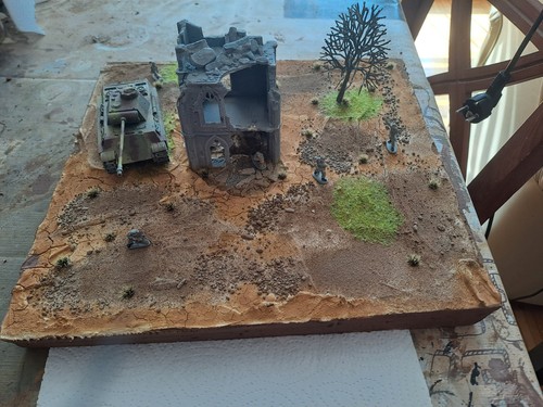 Modellbau diorama mit ruine - diorama,