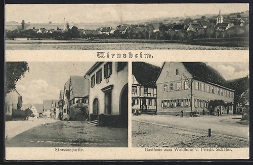 Ansichtskarte wiernsheim - ansichtskarte,