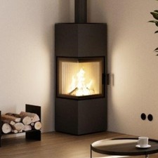 Ausstellungsstück Pixel L Eck-Kaminofen 7kW Schwarz