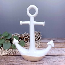 Deko Anker weiß mit Sandoptik