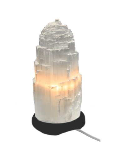 Selenitlampe mit dunklem