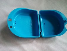 Zahnspangendose, blau, Neu