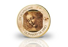 2 Euro vergoldet Die