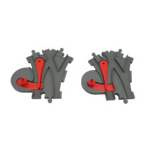 Lego® Duplo Eisenbahn Schienen 2 TRAIN GRAU (DBG) Weichen ROT TRACK ZUG GLEIS