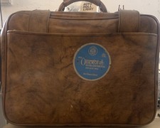 Alter brauner Leder Koffer - Vintage 60 70 Jahre - Tadellos