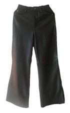 Urban Classics weiche Kunstleder Stretch Hose Damen Gr. 34/XS Schlaghose NEU