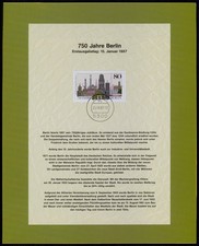 BERLIN SONDERBLATT POSTKALENDER 1987 750 JAHRE BERLIN RR!! ub33