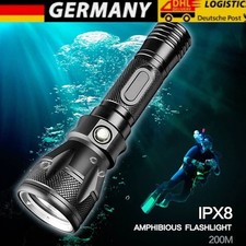 200000LM Tauchlicht Unterwasser LED Taschenlampe Tauchen Camping Lanterne DE