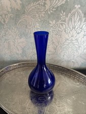 Murano Glas Vase Königsblau
