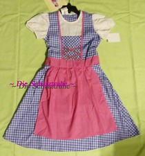 Trachtenkleid Dirndl "Heidi" Kleid Oktoberfest Kostüm Bluse kariert Gr.86/92-128