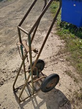 Industrie alt SCHWERER FLASCHENWAGEN Vollgummi Stahlflaschenkarre Flaschenkarre