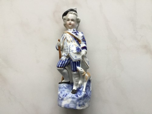 Porzellan figur jäger mit - porzellan,