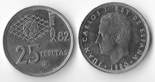 25 Pesetas 1980 Spanien