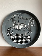 Altes Tablett Vibeke Alfelt 30 cm Metall Vintage