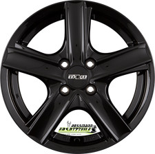 4x Oxxo Novel black 6x15 ET40 - LK4/114.3 ML72.6 Felgen Alufelgen