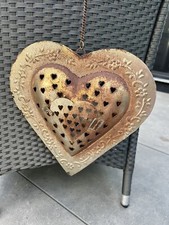Deko Herz Rostdeko Gartendeko Metall Aufhänger Krone Shabby Landhaus Teelichter