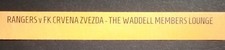 Paper Wristband UEFA Europa League 10.3.2022 Rangers FC vs Crvena Zvezda
