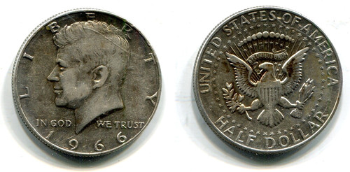 Half dollar usa 1966 silber - half,