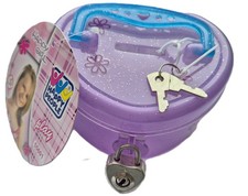 Mädchenkoffer mit Spardosenfunktion ca 10,5 cm  Schloss Spardose