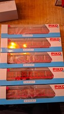 Piko 72195 + 72196 Güterwagen Holztransport Rungenwagen Roos-t642, 5er SET