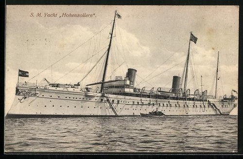 Kriegsschiff m yacht - ak,