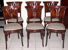 6 SESSELN  J.J. KOHN STÜHLE WIEN  CHAIRS ART NOUVEAU  HAND POLITIERT  UM 1905