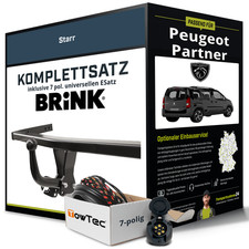 Anhängerkupplung BRINK starr für PEUGEOT Partner +E-Satz (AHK und ES) kpl. NEU