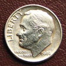 USA. One Dime 1946