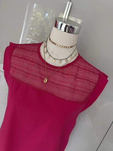 Bluse sommerbluse pink m l - bluse, m/l