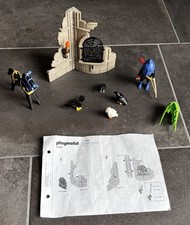 Playmobil 3899 mit Aufbau-Anleitung - Blauer Reiter Burgruine Ritter Pferd Rabe