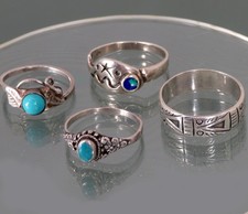 SILBER  RING  Konvolut 4