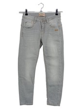 Gang 94Amelie Jeans Damen Relaxed Straight Leg Grau W24 L24 Baumwolle Stretch