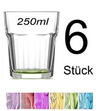 Lav Gläser Set, farbig - Cocktailgläser - Trinkgläser Coral Retro Design 250ml