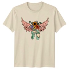 Floral Winged Ballet Shoes