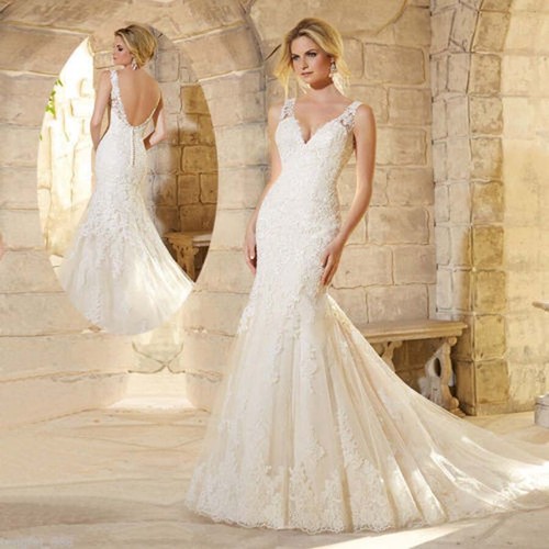 Spitze mermaid brautkleid - spitze,