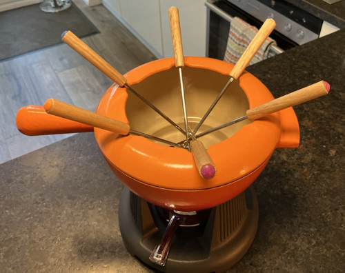 Creuset fondue set - le,