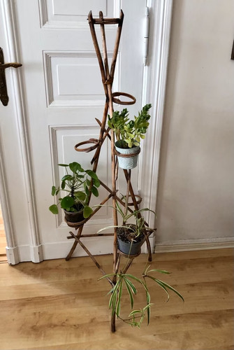 Vintage blumenständer bambus - vintage,