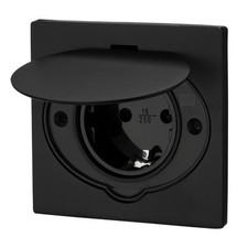 Edelstahl einbausteckdose ip44 - edelstahl,