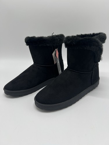 Damen stiefel mit fell schwarz - damen,