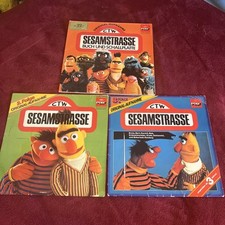 Sesamstraße LP Set 1–3 • Poly •Folge 1 als Sonderausgabe mit Buch •Guter Zustand